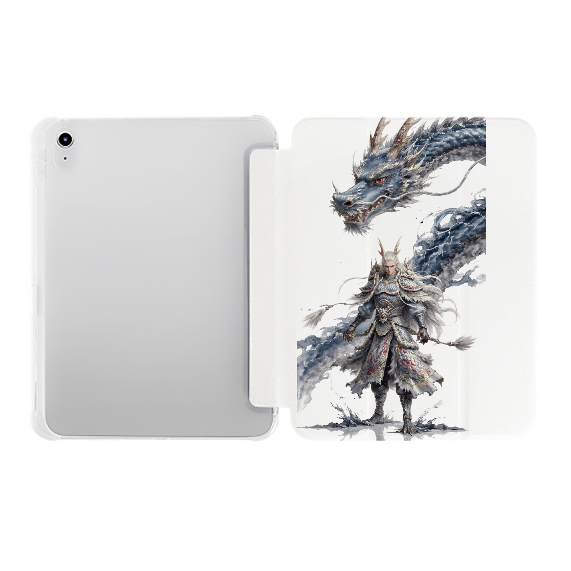（画像用） Ne Zha 2 ナタ 魔童の大暴れ IPad ケース ペン収納付き 三つ折りスタンド PUレザー×シリコン 対応機種9.5/10.5/10.9インチ